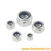 DIN985 Prevailing Torque Type Hexagon Thin Nuts With Non-Metallic Insert Nylon Lock Nuts Carbon Steel Blue White Zinc/white Zinc