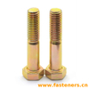 DIN931 Hexagon Head Bolts Half Thread Yellow Zinc/golden