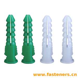 Screw Concrete Ribbed Plastic、nylon,plastic Anchor for Concrete Building Brick Plastic Wall Plug,expansion Screw