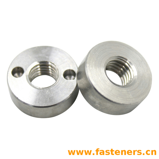 GB815 Round Nuts With Drilled Holes In One Face