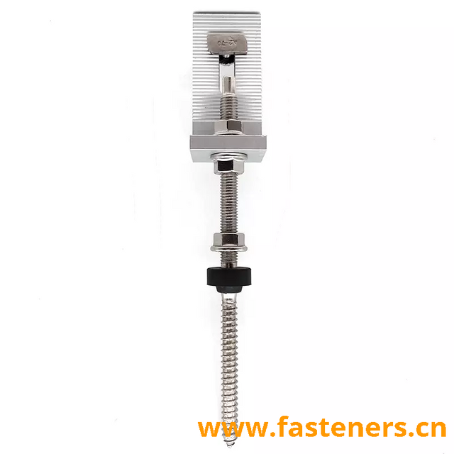 Solar Clamps Aluminum L Foot Adapter Bracket with Hanger Bolt And T Bolt for Roof Mounting System 