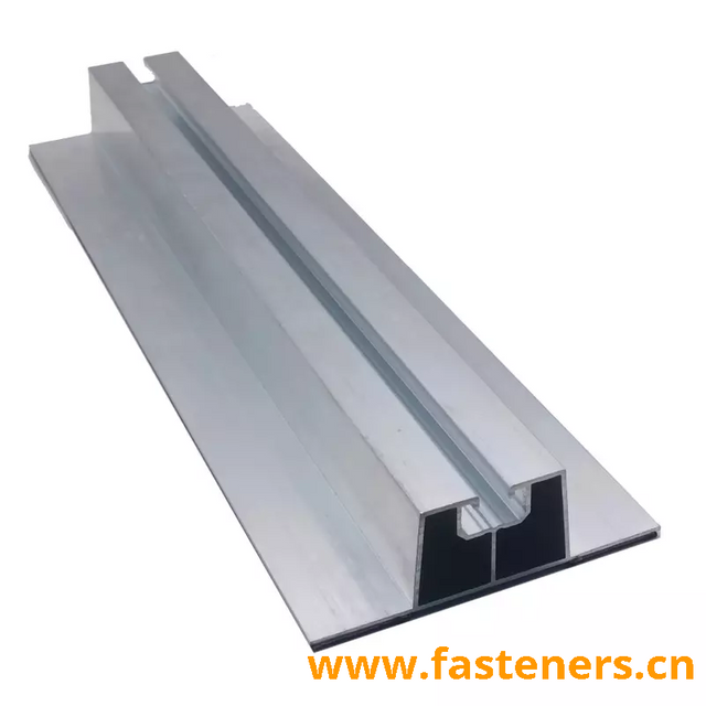 Photovoltaic AL6063 Solar Panel T Slot Aluminum Rail Profile