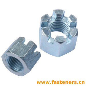 BS1769 Unified Hexagon Slotted Nuts - Heavy Series - Double Chamfered