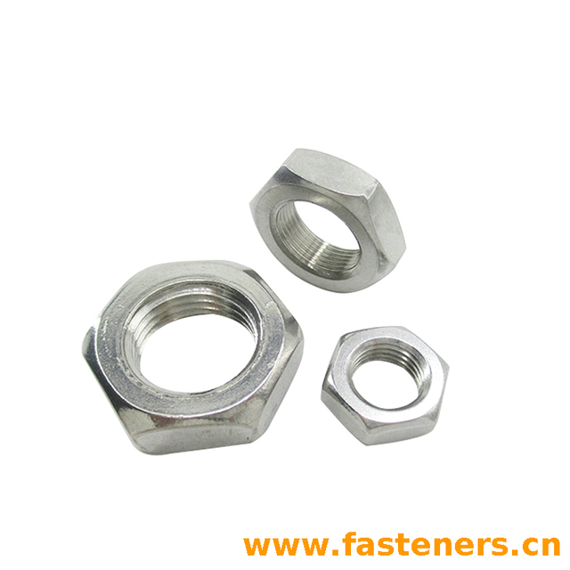 NF E25-453 Hexagon Thin Nuts(Chamfered)With Metric Fine Pitch Thread