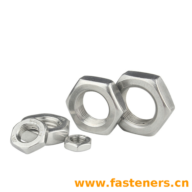 UNI5590 Hexagon Low Nuts, Coarse Thread