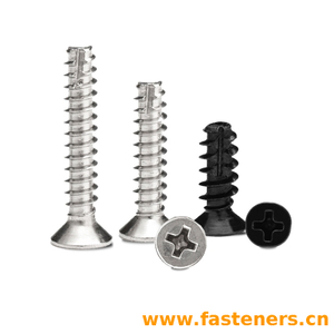 GB/T13806.2 (B) Cross Recessed Countersunk Head Cutting Tapping Screws, Scrape Point