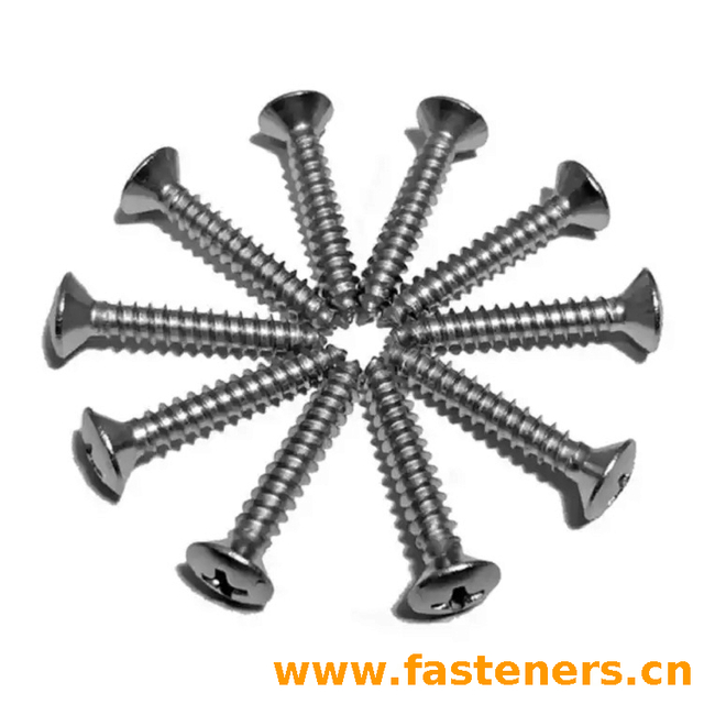 KS B1032 Cross-Recessed Raised Countersunk (Oval) Head Tapping Screws