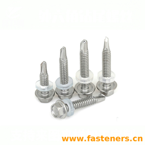 ISO15480 Hexagon Washer Head Drilling Screws With Tapping Screw