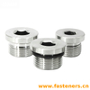 NF E 27-434 Metric Screw Hexagon Socket Cylindrical Head Metal Plugs with Collar Joints for Use with Gaskets