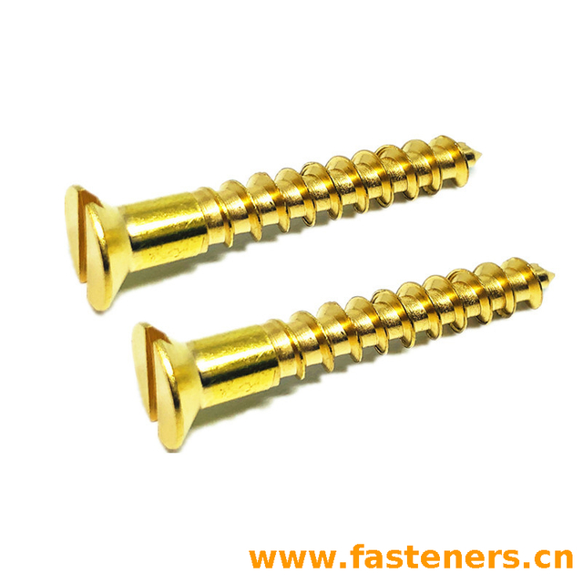 ANSI/ASME B 18.6.1 Slotted Countersunk Head Wood Screws
