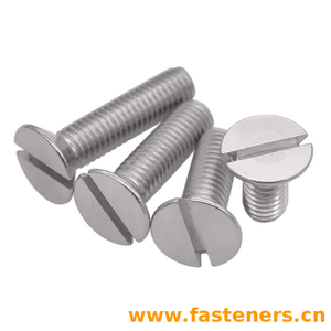 DIN 7500 (KE) Slotted Countersunk Flat Head Rolling Screws - Form KE