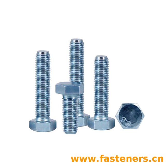 GB/T5783 Hexagon Head Bolts Full Thread，Blue White Zinc