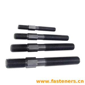 Carbon Steel Equal Threaded Double Ended Hex Stud Screw with Shoulder（Black ）