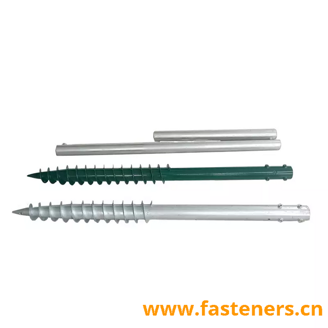 White Q235B Spray N Series Q355B Helical Screw Piles for Ground Mounting System 