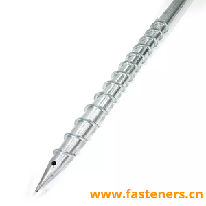 Solar Ground Mount Long Round Flange Head Earth Foundation Pile Ground Screws 