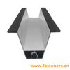 Solar Panel Mounting Structure Frame AL6005/AL6063 Trapezoidal Aluminum Rail Profile 