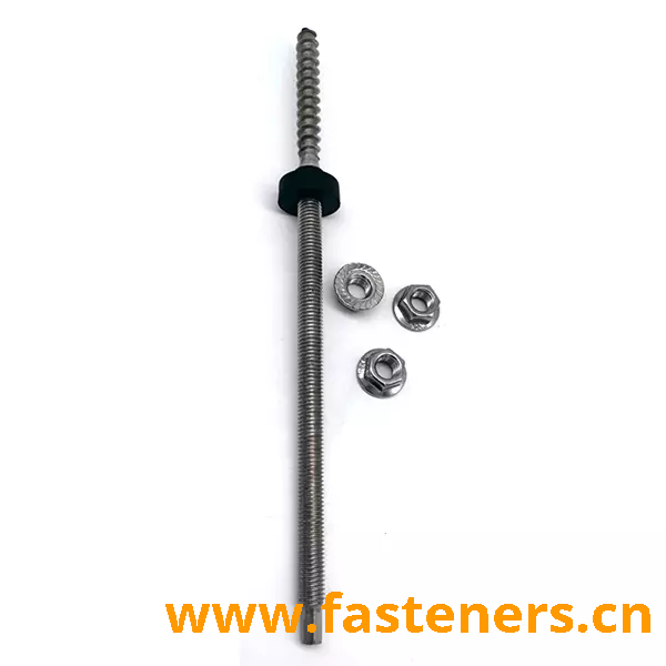 INOX A2 INOX A4 Adjustable Stainless Steel Hanger Bolt for PV Mounting Systems 