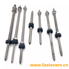 A2 A4 SS410 Solar Panel Long Self Tapping Hanger Bolt For Wood 
