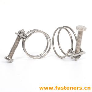 Stainless Steel Double Steel Wire Hoop Metal Pipe Clamp