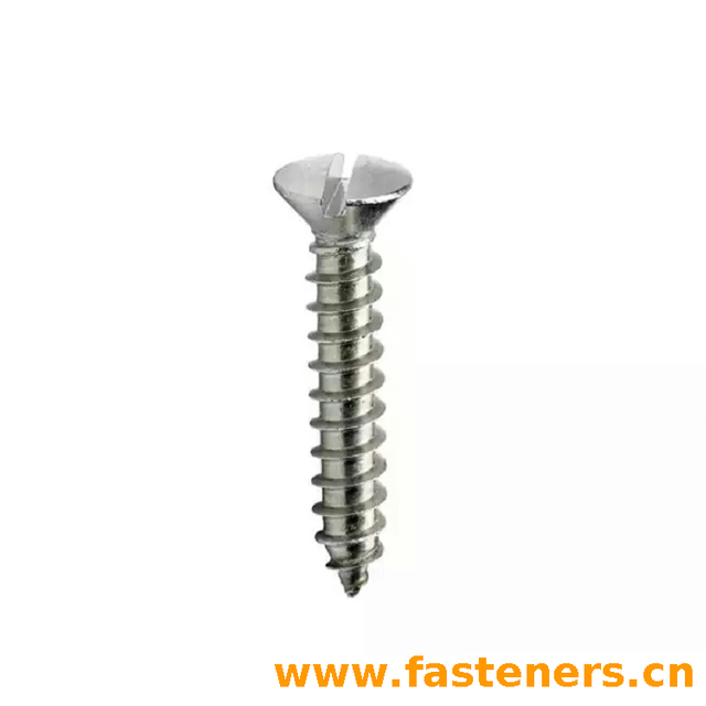 NF E 25-661 Slotted Raised Countersunk (Oval) Head Tapping Screws