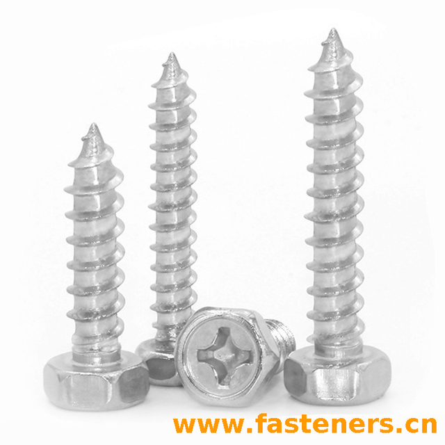 JIS B1123 Cross Recessed Hexagon Head Tapping Screws