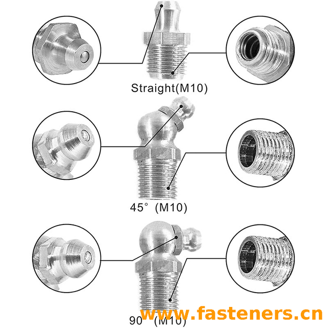  GB /T 1153 Angle Hydraulic Grease Nipples Stainless Steel