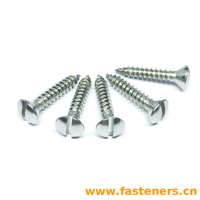 DIN7973 Slotted Raised Countersunk Head Tapping Screws