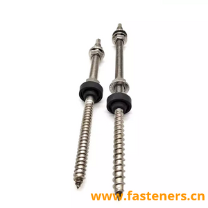 Stainless Steel Metric M8 120mm/150mm Hanger Bolt with Three Hexagon Flange Nuts 