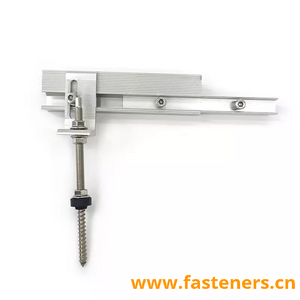 Solar Aluminum Panel Mounting Rail with Hanger Bolt And L Foot Clamp Brackets 