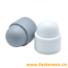 Nylon Insert Lock Nut With Dome Cap,Plastic Cover For Screw Bolt Plastic Nuts Cover