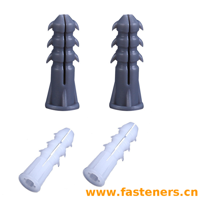 Plastic Expansion Drywall Anchors,ribbed Plastic Anchor