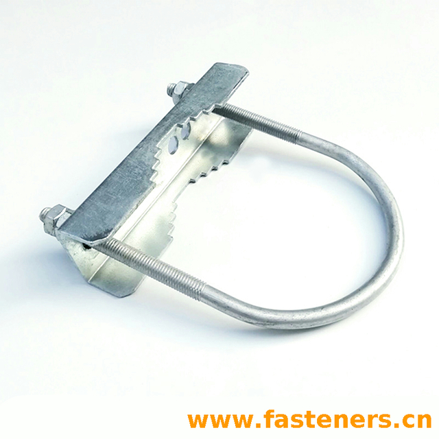 carbon steel/stainess steel metal U Bolt Clamp Support Bracket Mast Pipe Bracket Connection Assembly