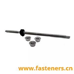 High Quality Stainless Steel / Carbon Steel SUS304 Roof Solar Panel Installation Solar Hanger Bolts with Nut 