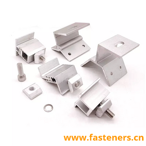 Anodized Aluminum Solar Metal Tin Roof Mount Seam/Rail/Bracke/Tripod/ Middle Side Mid And End Clamp for Framed Solar Panel 