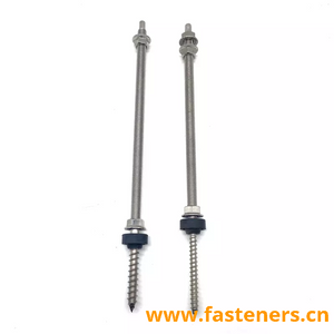 A2 A4 SS410 Solar Panel Long Self Tapping Hanger Bolt For Wood 