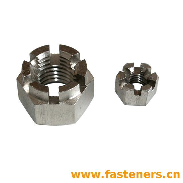 UNI5593 Slotted And Castle Hexagon Nuts-ISO Metric Coarse And Fine Thread