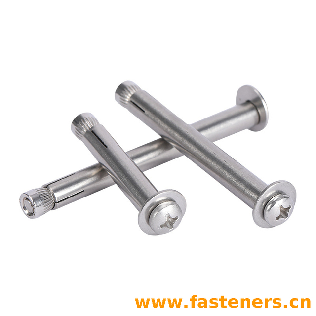 304 Stainless Steel Cross Pan Head Expansion Screw,Round Head Inner Expansion Bolt