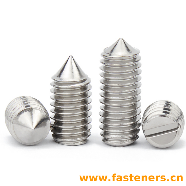 DIN553 Slotted Set Screws with Cone Point