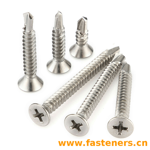 DIN7504 (O) Cross Recessed Countersunk Head Drilling Screws with Tapping Screw Thread