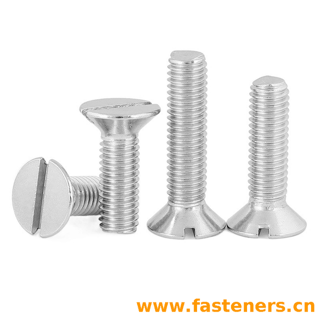 ISO2009 Slotted Countersunk Flat Head Screws (Common Head Style)