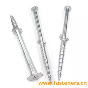 Hot Dip Galvanised Flange Head Ground Screw Anchors with Large Spiral Blades 
