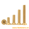 DIN965 Cross Recessed Countersunk Head Screws Brass Material