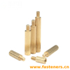 M2 Brass Knurled Single Through Stud,PCB Cylinder Hex Standoffs Electronic Components