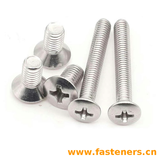 DIN966 Cross Recessed Raised Countersunk Head Screws