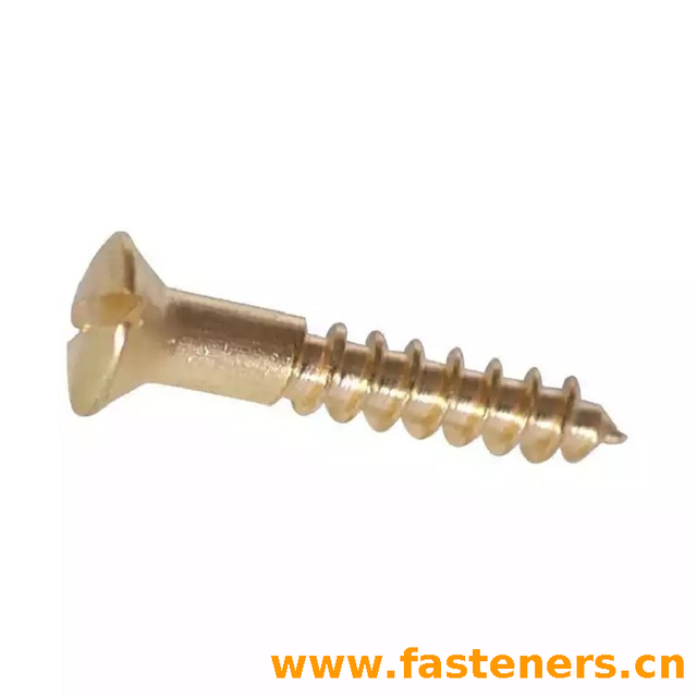 NF E 25-605 Slotted Raised Countersunk Head Wood Screws