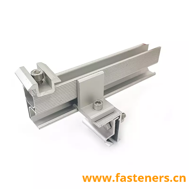 Solar Bracket Aluminum Mid Clamp Klip Lok Rail And Accessories for Tile Roof Moumt