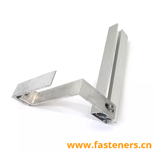 Solar Adjustable Hook And Aluminum Rail Bracket for Solar Panel Metal Roof Mounts