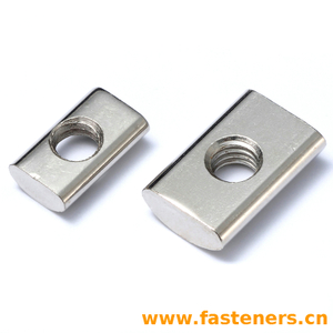 Industrial Aluminum Profile Accessories Half Round Nut