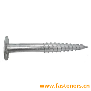Customized Short Helical Piles Solar Ground Mount Ground Screw with Flange Head 