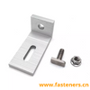 Solar Clamps Aluminum L Foot Adapter Bracket with Hanger Bolt And T Bolt for Roof Mounting System 